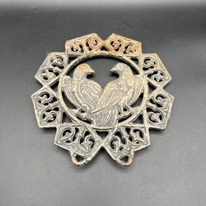 Vintage Cast Iron Two Birds Wall Hanging Farmhouse Kitchen Decor 9.5" - Picture 1 of 4