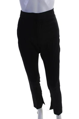 IRO женщин плоский молнии спереди сужающийся ноги в тонкую полоску платье брюки черный размер 38 - Изображение 1 из 4