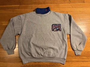VINTAGE Majestic New York Giants Turtleneck Sweatshirt Men XL Gray USA 90s - Picture 1 of 13