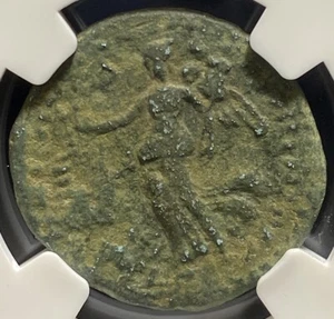 JUDAEA Domitian AD 81-96 AE 24 Roman Empire Capta type Caesarea Coin Yr 91 NGC F - Picture 1 of 5