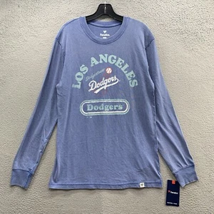 NWT Fanatics Los Angeles Dodgers Long Sleeve Blue Logo Shirt Baseball Men Size M - Picture 1 of 15