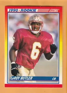 LeRoy Butler Florida State Seminoles 1990 Puntuación #619 RC Novato Salón de la fama - Imagen 1 de 2