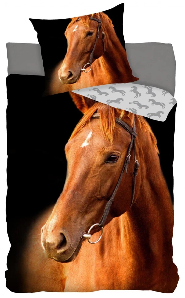 Juego de ropa de cama individual 100 % algodón tamaño UE fondo negro Foto 1 de 1