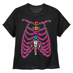 Camiseta para mujer Coco Día de los Muertos Skeleton Ribcage talla 3XL NUEVA - Imagen 1 de 1