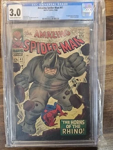 Amazing Spider-Man #41 CGC 3.0 1966 1st app. Rhino - Picture 1 of 5