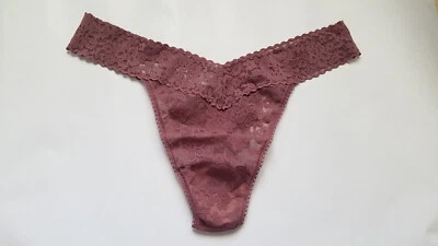 Tanga Hanky Panky Daily Lace tiro original, marrón claro, talla PLUS, talla única Foto 1 de 2