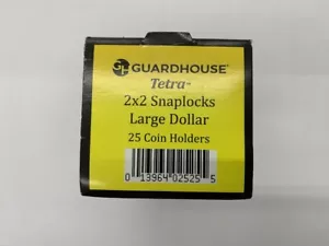 Guardhouse 2x2 Tetra Snaplock Coin Holders for Large Dollar 38.1mm, 25 pack - Picture 1 of 6