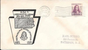 #724 3c William Penn Cachet w/ 1st Day Cover w/FDC - Picture 1 of 2