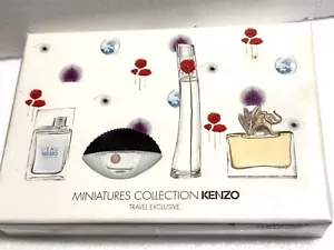 Kenzo Mini Perfume EDP Travel Set 4 Pc Jungle Flower Peace L'eau - Picture 1 of 3