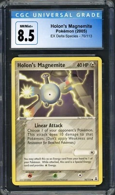 CGC 8.5 Holon's Magnemite EX Delta Species 70/113 Pokemon Card B15 - Image 1 of 2