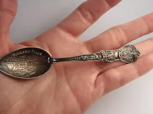 Nachlass Niagarafälle NY Sterlingsilber Souvenir Löffel Demitasse 4 1/8" lang - Bild 1 von 24