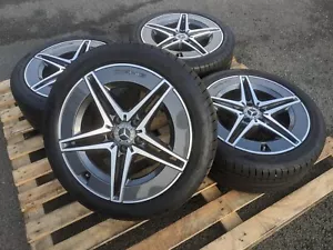 COMO NUEVAS llantas originales Mercedes Benz clase C 18 pulgadas AMG Goodyear neumáticos de verano 206 - Imagen 1 de 15
