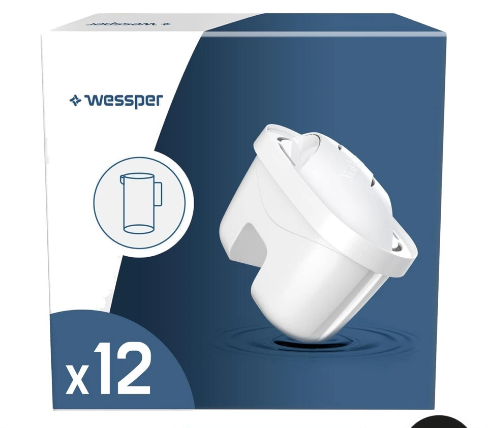 12x Cartuccia Filtro Acqua compatibile con Laica Bi-Flux di Wessper AquaFlux