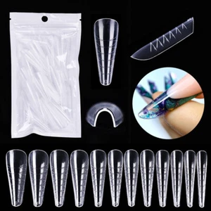 60Pcs Nail Dual Form False Tips Extension for Tips Building Nail Gel System TX - Imagen 1 de 11