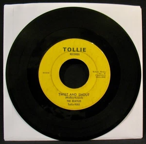 THE BEATLES-Twist And Shout+There's A Place-Rare "No Box" 45-TOLLIE #9001 - Bild 1 von 2