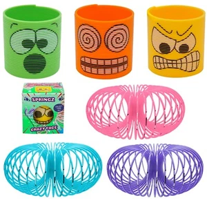 Crazy Face Magic Spring Coils 6.5cm, Kids Colorful Stretchy Bouncing Fun Toys - Picture 1 of 68