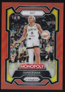 2024 Panini Monopoly Prizm WNBA DANA EVANS #55 ORANGE PRIZM /124 SKY - Picture 1 of 2