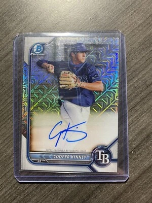 2022 Bowman Chrome Mega Box Cooper Kinney Auto #BMA-CK Rays A3 - Image 1 of 2
