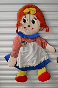 RARA bambola vintage grande Noel Joanna NoJo asilo morbido decorazione parete Gingham 34" nuova con etichette - Foto 1 di 7