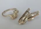 Vintage Sterling Silver 925 Ring and Earrings  Liliy Excellent VIDEO!