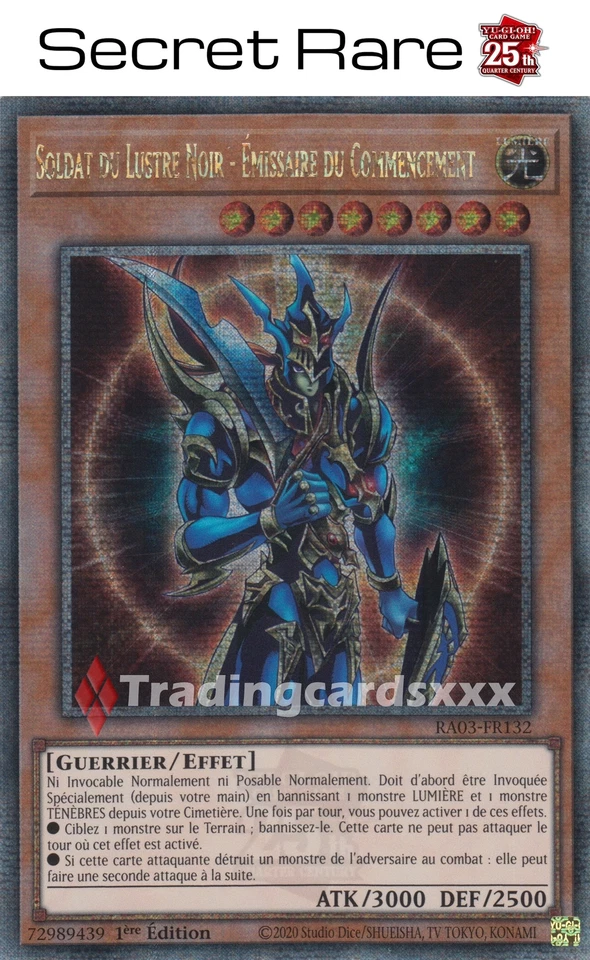 Yu-Gi-Oh! Soldat du Lustre Noir - Émissaire du Commencement : QCR RA03-FR132 - Photo 1/1