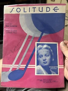 DUKE ELLINGTON Sheet Music INA RAY HUTTON COVER ‘SOLITUDE’ - Picture 1 of 1