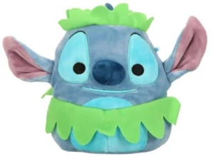 Squishmallows Stitch Hula Grass Skirt Disney Hawaii Stuffed Plush Toy 8" Lilo - Picture 1 of 3