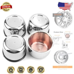 4Pcs 3.25in Chrome Wheel Center Caps for Weld Racing Rim Protection - Picture 1 of 9
