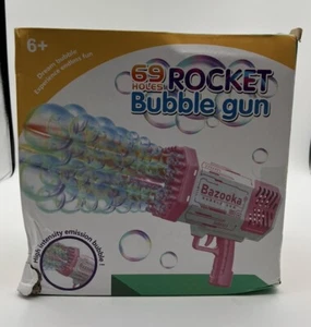 69 Holes Bubble Gun Rocket Launcher Machine Bubble Gun Bazooka - Picture 1 of 2