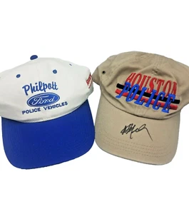 (2) VTG Houston Police & Philpott Ford Police Vehicles Hats Houston Grand Prix - Picture 1 of 12