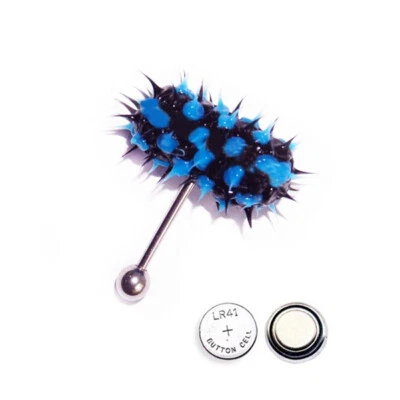 Moda Mujeres Hombres Vibrador Silicona Lengua Anillo Barra Tachuela Piercing + 2 Baterías Foto 1 de 4