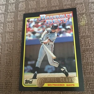WILL CLARK 1992 McDONALD'S BASEBALL'S BEST GIANTS #18 OF 44  - Picture 1 of 3