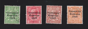 IRELAND 1923 Long '1' Hib 10Ta (T62a-T65a) VFU SG67a-70a Harrison Coil Set of 4 - Picture 1 of 2