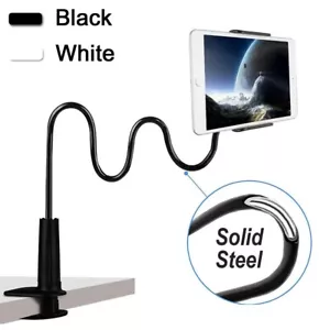 Flexible 360 Clip Mobile Cell Phone Holder Lazy Bed Desktop Bracket Mount Stand - Picture 1 of 20