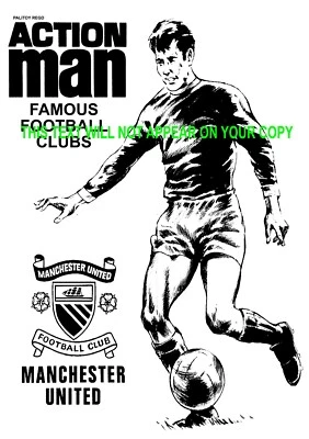 VINTAGE ACTION MAN MANCHESTER UNITED FOOTBALL CLUB NEW A5 FANTASY DISPLAY STAND  - Image 1 of 4