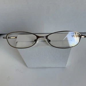 Nicole Miller Eyeglasses Bandana Latte Stripe Brown Woman Frame Preowned - Picture 1 of 12