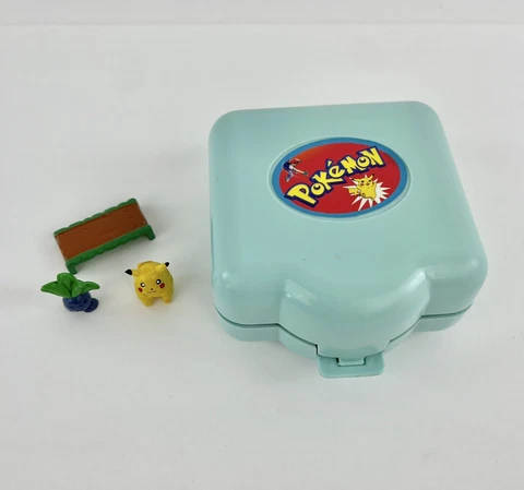 Pokemon Tomy Polly Pocket Playset Blue Viridian Forest 1997 W Pikachu & Oddish Cover