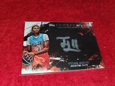 TOPPS INCEPTION OVERTIME OTE AUTO SILVER SIGNINGS CARD OF TYLER SMITH  62/99 - Image 1 of 2