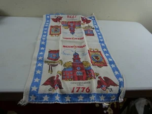 Vintage 1976 AMERICAN BICENTENNIAL 15" x26" Calendar Linen Tea Towel EC - Picture 1 of 3