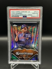 2022 Topps Logofractor Orange Club Plaque Jose Ramirez #PS15 PSA 10 Gem Mint /25