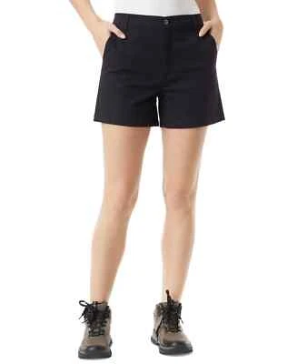 Pantalones cortos Bass Outdoor para mujer elásticos de lona de algodón en cualquier lugar negros belleza tiro medio Foto 1 de 3