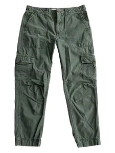 Anthropologie Women's Light Weight Army Green Cargo Pants Size 28 - Picture 1 of 24