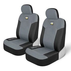 CAT Gray & Black Seat Covers For Cars, Trucks, & SUV - Set of (2) MeshFlex Ca... - Bild 1 von 7