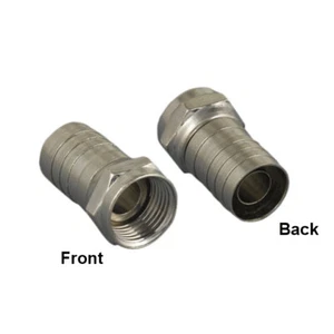 F-Type Connector Crimp for RG59 RG6 for Coaxial Cable TV Satellite Terminal - Picture 1 of 1