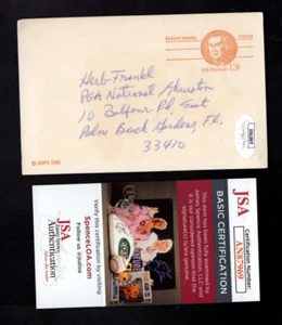 GEORGE KELL HOF Signed MLB Autograph PGA Golf Cut 3.5x5.5" Postcard JSA π COA - Picture 1 of 2