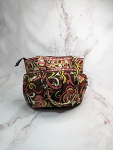 Vera Bradley Bag Purse Brown Morgan Cotton Shoulder Pink Quilted Tote - Picture 1 of 14