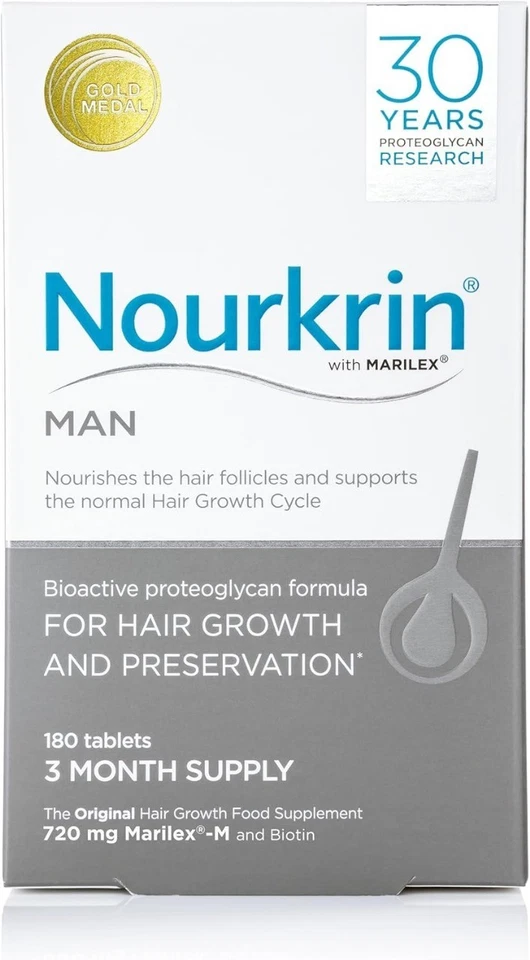 SEE DESCRIPTION Nourkrin Man (3 Month Supply) Multicoloured, 180 Count