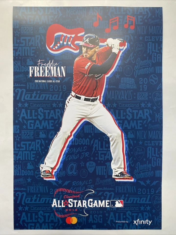 FREDDIE FREEMAN Atlanta Braves Baseball 2019 ASG Poster All Star Game LA Dodgers - Image 1 of 1