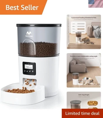 Convenient 3L Timed Cat Food Dispenser - Automatic Feeder for Cats & Little Dogs - Image 1 of 4