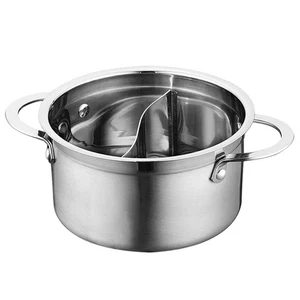 Stainless Steel Mini Divided Hot Pot Divider Hotpot Pot for Commercial Party - Picture 1 of 7